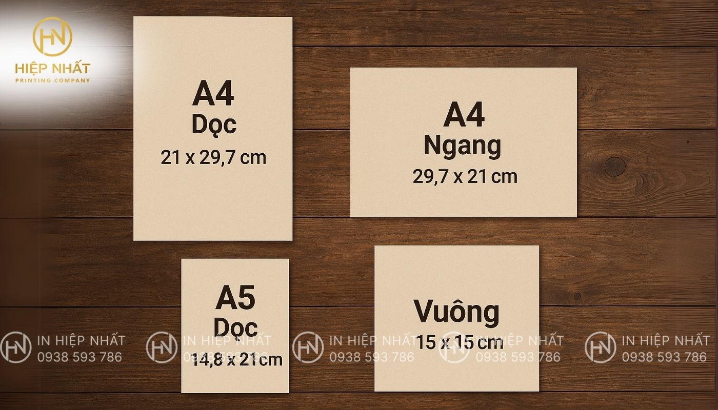 4 kích thước menu gỗ được ưa chuộng