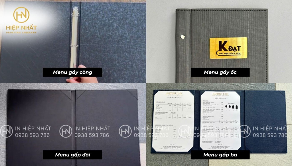 Menu vải được thiết kế với nhiều kiểu dáng khác nhau