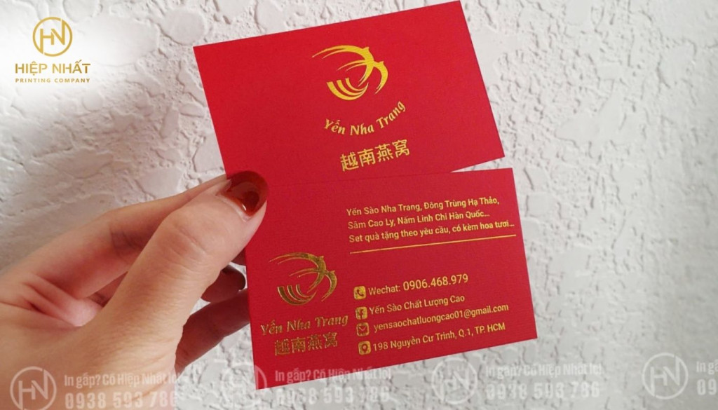 In ấn card visit cho Yến Sào Nha Trang