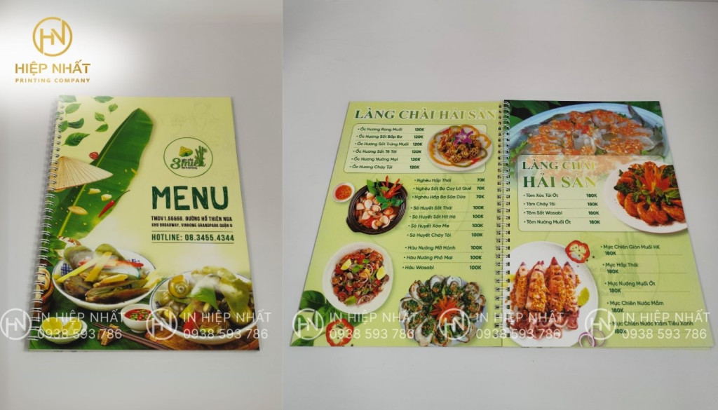 In thực đơn quán nhậu bằng nhựa In thực đơn quán nhậu bằng nhựa