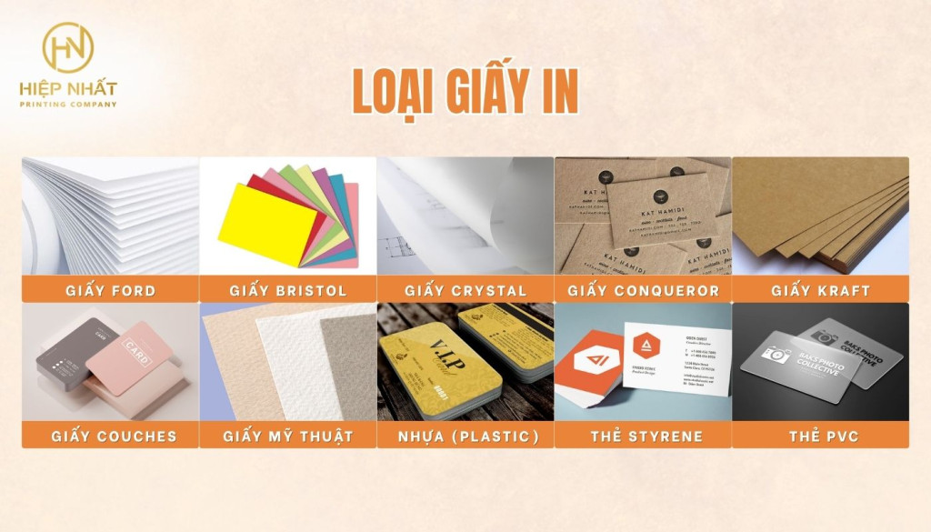 Đa dạng loại giấy in ấn name card