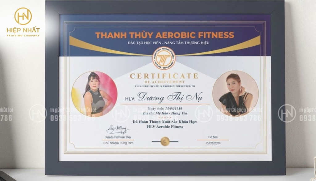 Mẫu in giấy khen TPHCM Aerobic