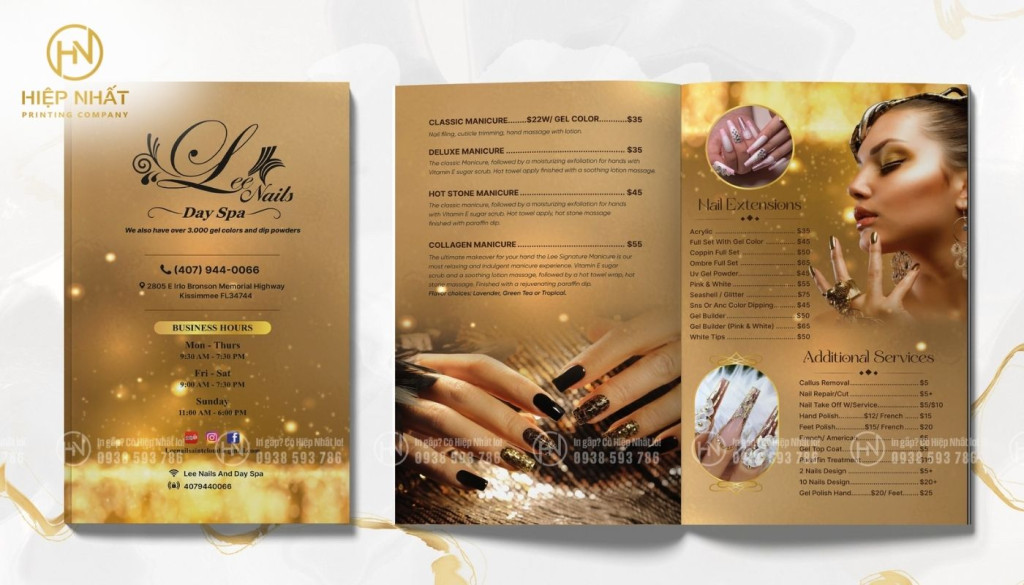 Mẫu thiết kế menu nail phong cách Âu Mỹ Mẫu thiết kế menu nail phong cách Âu Mỹ