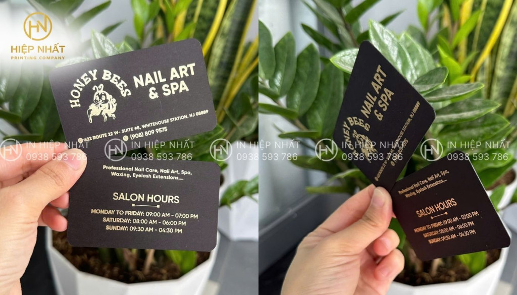 Mẫu in card visit lấy liền cho Honey Bees Nail & Spa