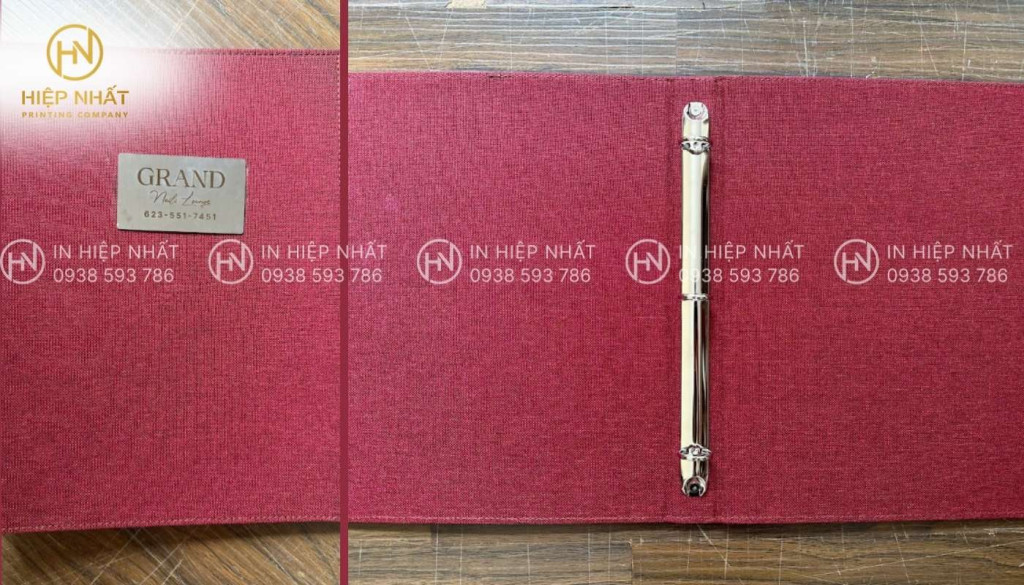 Mẫu in menu bìa vải cho tiệm nail cao cấp In menu bìa vải