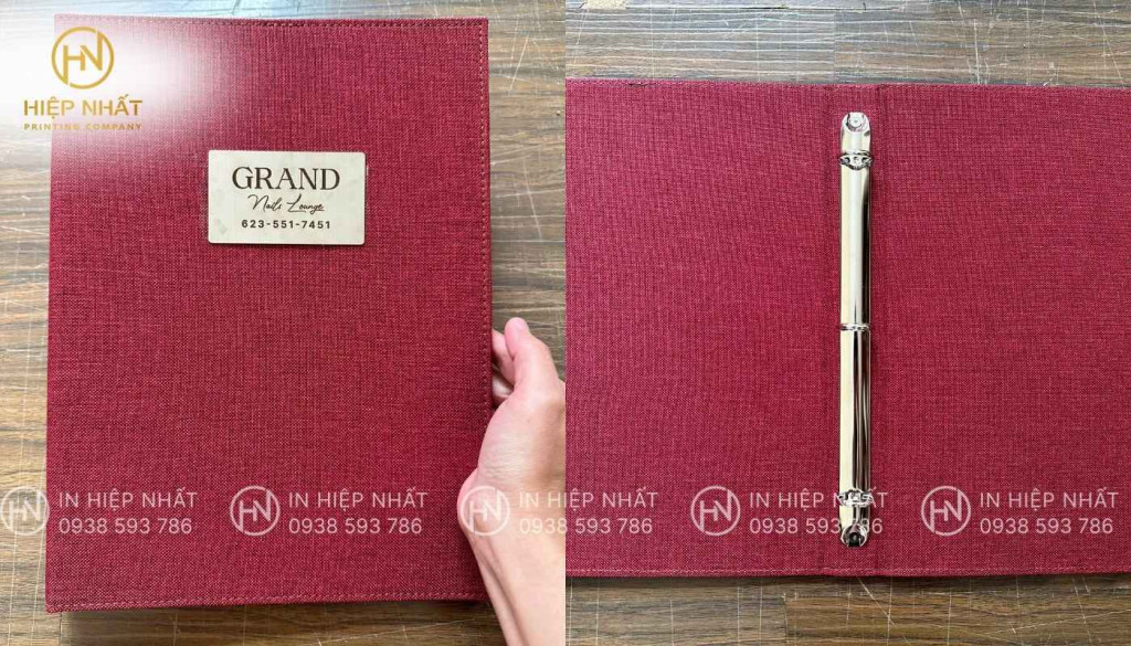 Menu vải thiết kế cho tiệm nail, spa