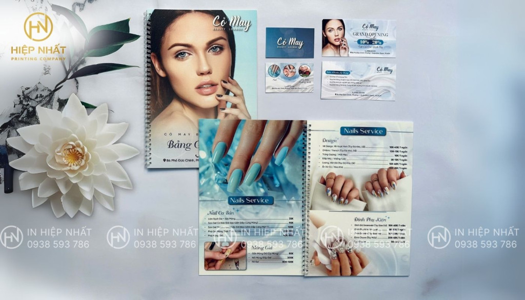 Mẫu in menu nhựa gáy lò xo đa dạng danh mục In menu nhựa gáy lò xo