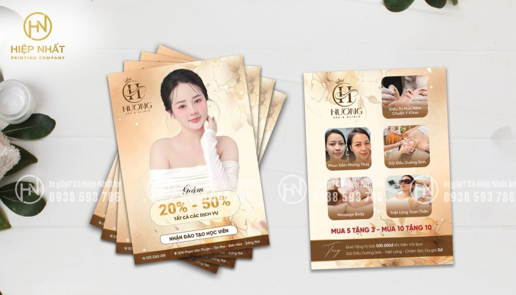 Mẫu in nhanh tờ rơi khuyến mãi cho tiệm spa Mẫu in nhanh tờ rơi khuyến mãi cho tiệm spa