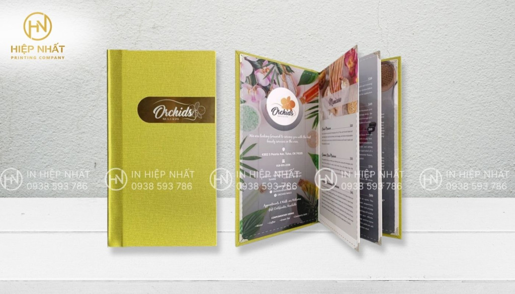Mẫu menu menu nail đóng cuốn với màu sắc bắt mắt Mẫu menu menu nail đóng cuốn với màu sắc bắt mắt