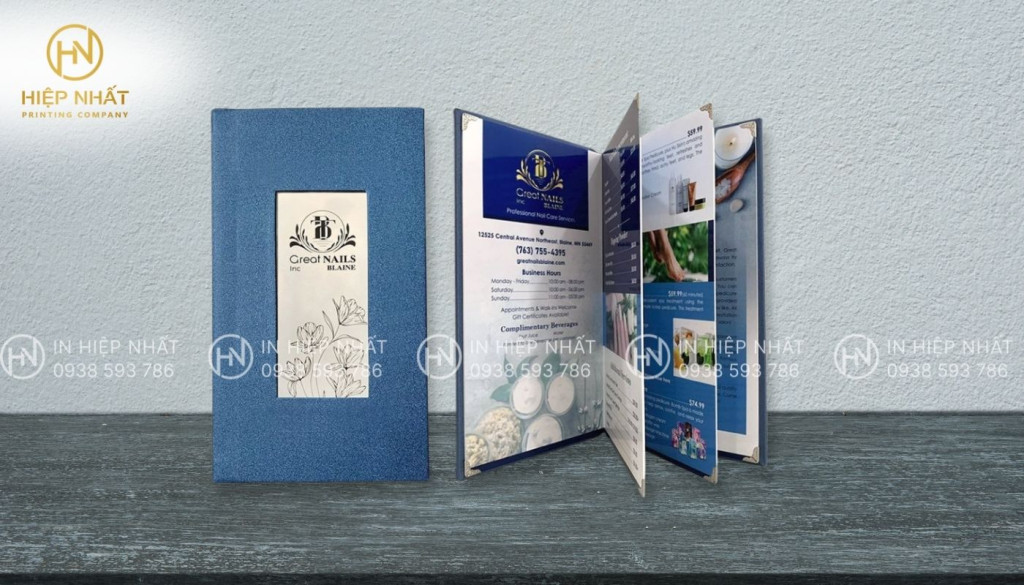Mẫu menu mica đóng cuốn bọc bìa da sang trọng Mẫu menu mica đóng cuốn bọc bìa da sang trọng