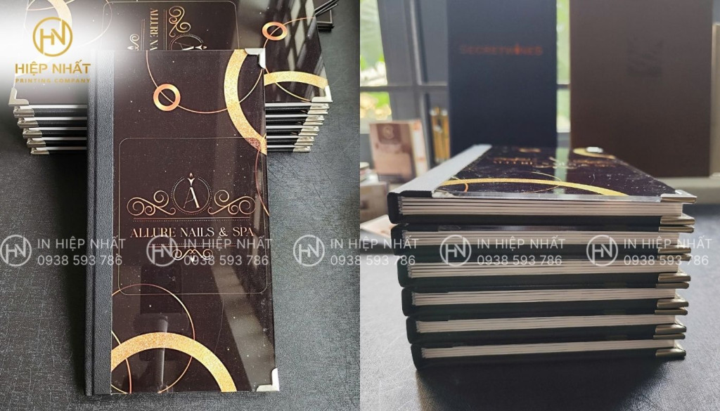 Mẫu menu mica nail & spa đóng cuốn nhiều trang nội dung Mẫu menu mica nail & spa đóng cuốn nhiều trang nội dung