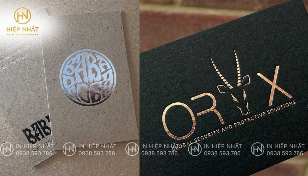 Mẫu name card ép kim nổi bật cho doanh nghiệp
