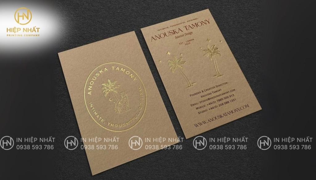 Mẫu name card làm từ giấy tái chế dành cho ngành nội thất