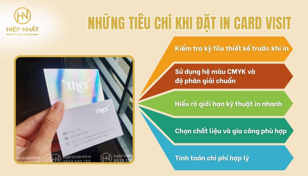 Các yếu tố cần quan tâm để card visit đẹp, bền và ấn tượng