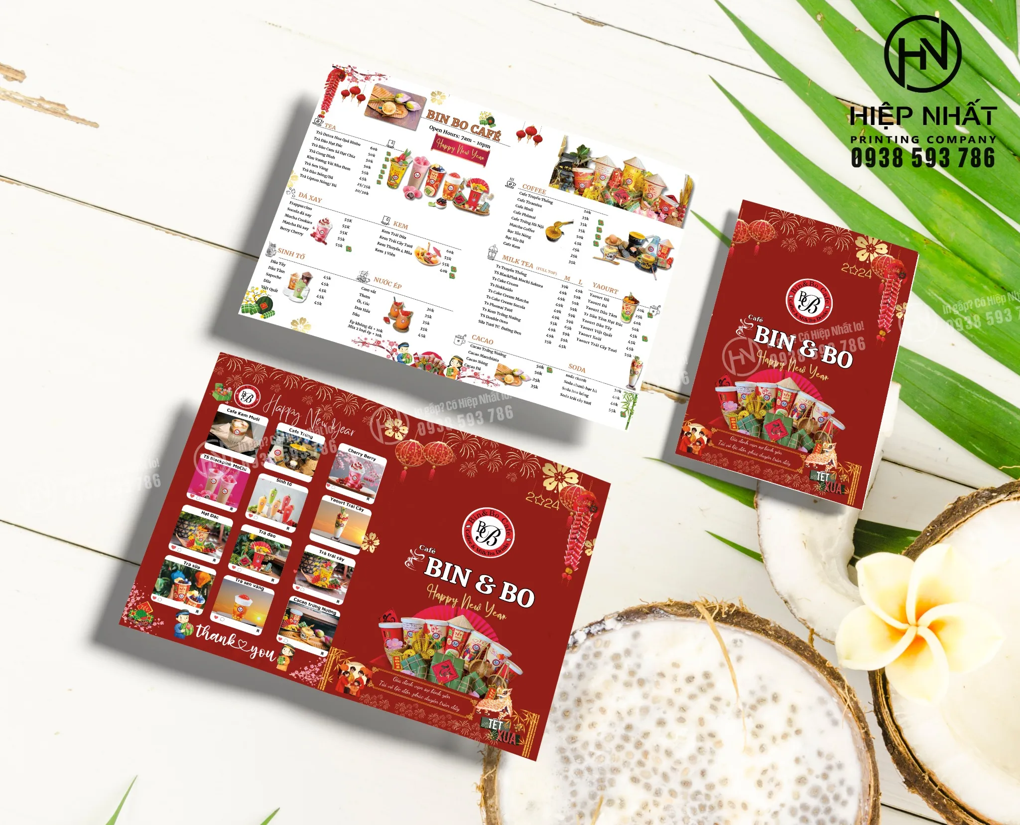 Menu gập đôi