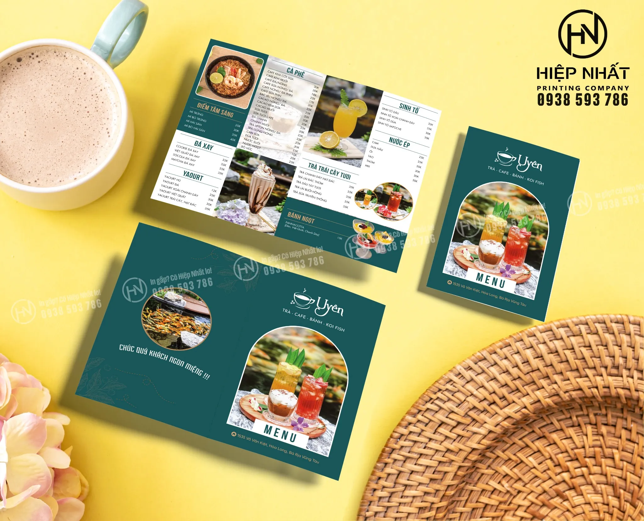 Menu nhựa A4