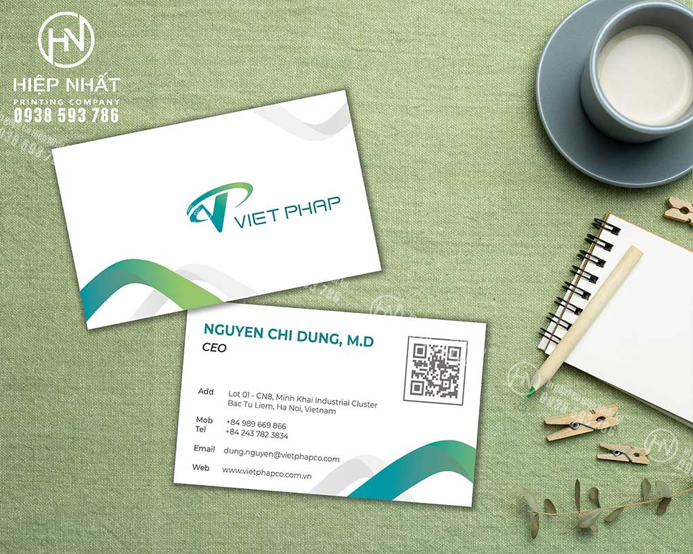 Card visit VIỆT PHÁP phối màu chuyên nghiệp