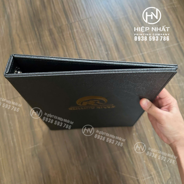 Menu gáy còng đựng giấy A4 – cạnh dày chắc chắn