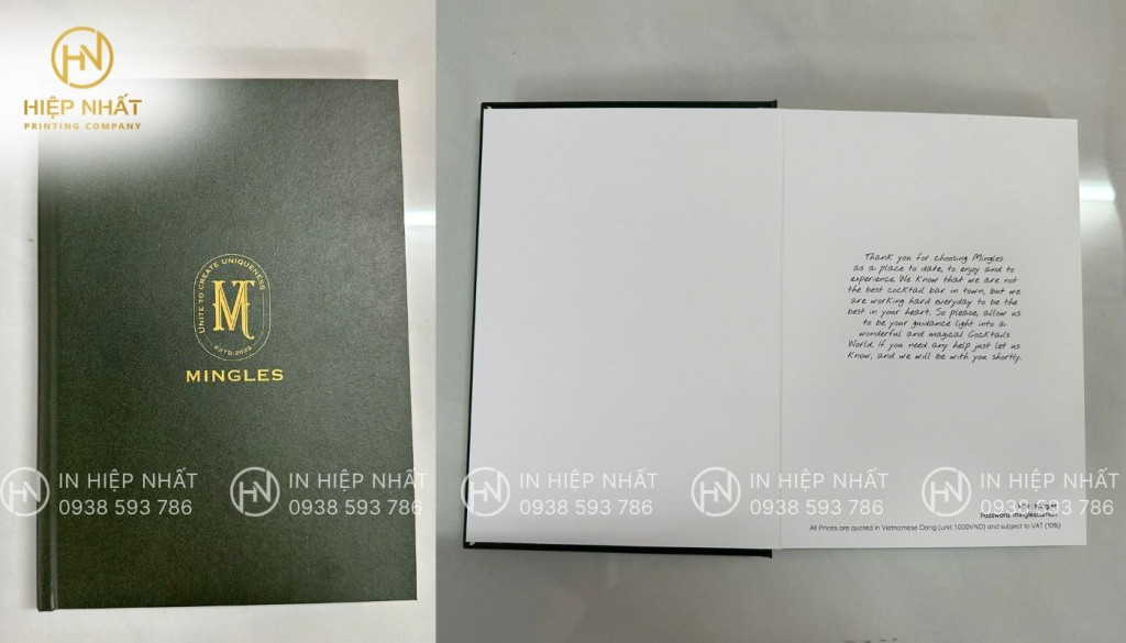 menu mở phẳng hiện đại