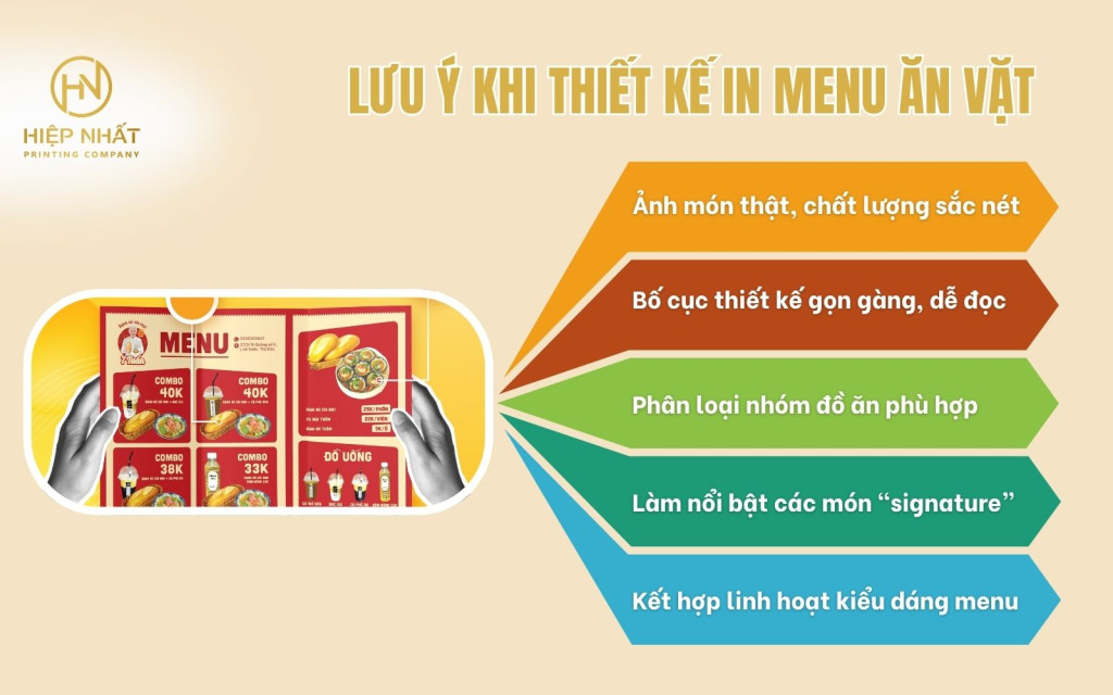 Cần lưu ý điều gì khi thiết kế menu ăn vặt? Cần lưu ý điều gì khi thiết kế menu ăn vặt?