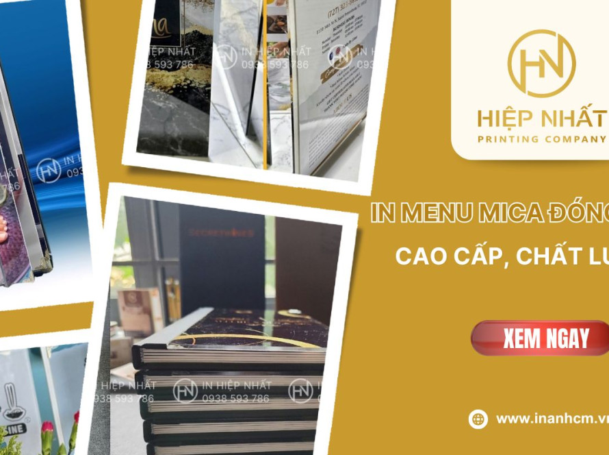 in menu mica đóng cuốn