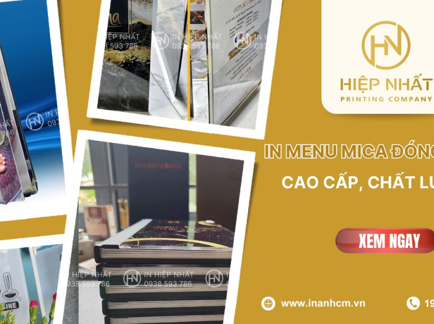 in menu mica đóng cuốn