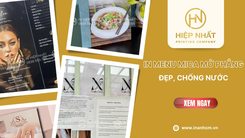 in menu mica mở phẳng