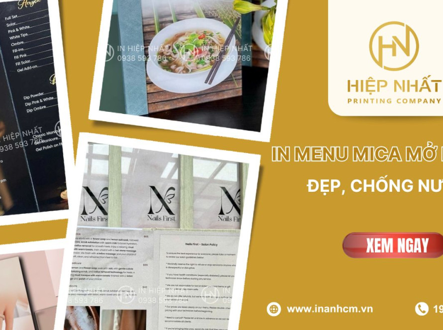 in menu mica mở phẳng
