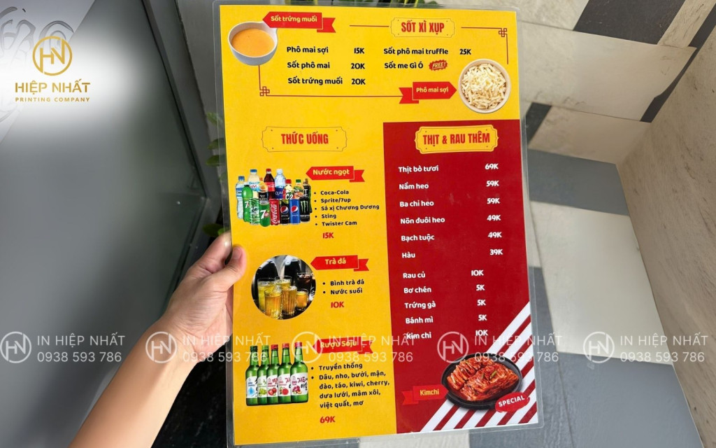Mẫu background menu ăn vặt thu hút tại In Hiệp Nhất Mẫu background menu ăn vặt thu hút tại In Hiệp Nhất