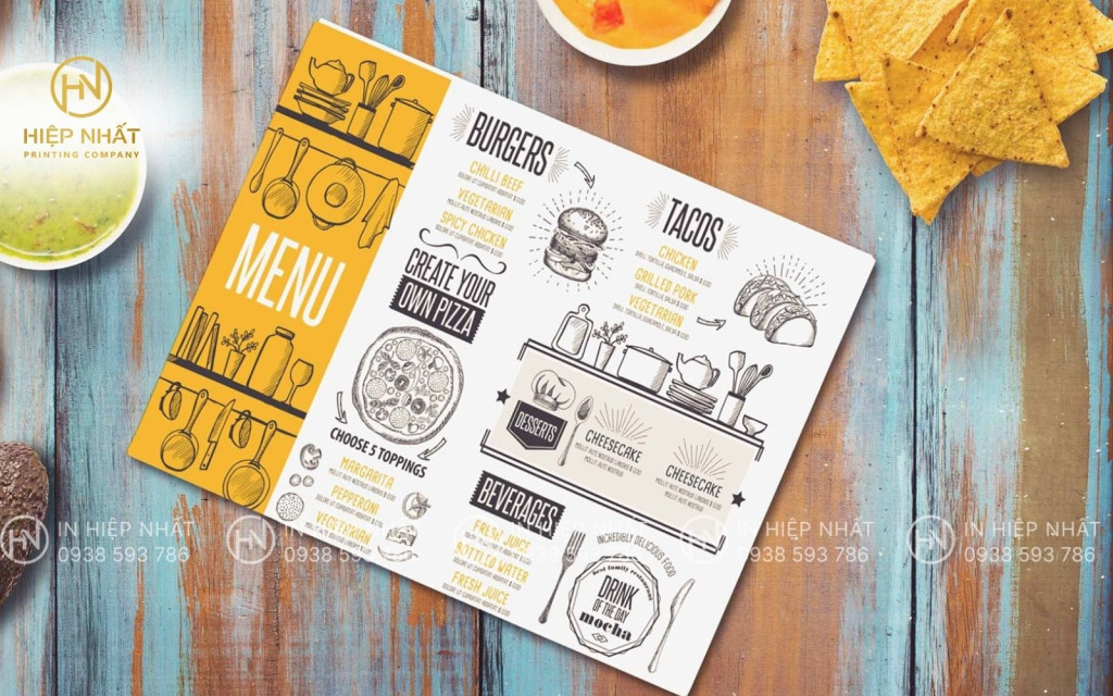 Mẫu menu ăn vặt phá cách, độc đáo Mẫu menu ăn vặt phá cách, độc đáo