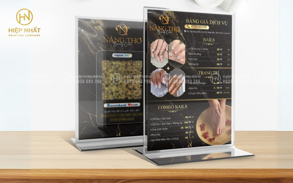 Tone vàng đen được ưa chuộng trong thiết kế menu spa Tone vàng đen được ưa chuộng trong thiết kế menu spa