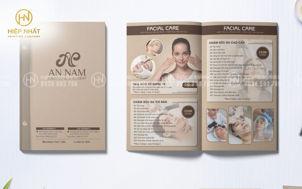 Menu gấp đôi đơn giản, hiệu quả cho spa An Nam Menu gấp đôi đơn giản, hiệu quả cho spa An Nam