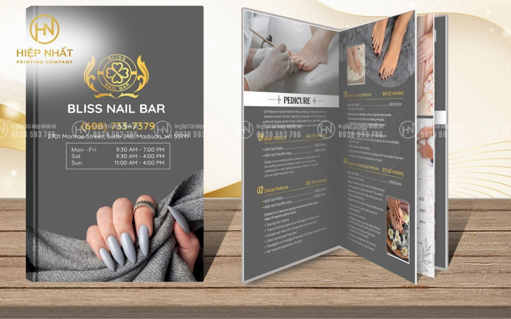 Mẫu thiết kế menu gấp 2 tinh tế, dễ đọc Mẫu thiết kế menu gấp 2 tinh tế, dễ đọc
