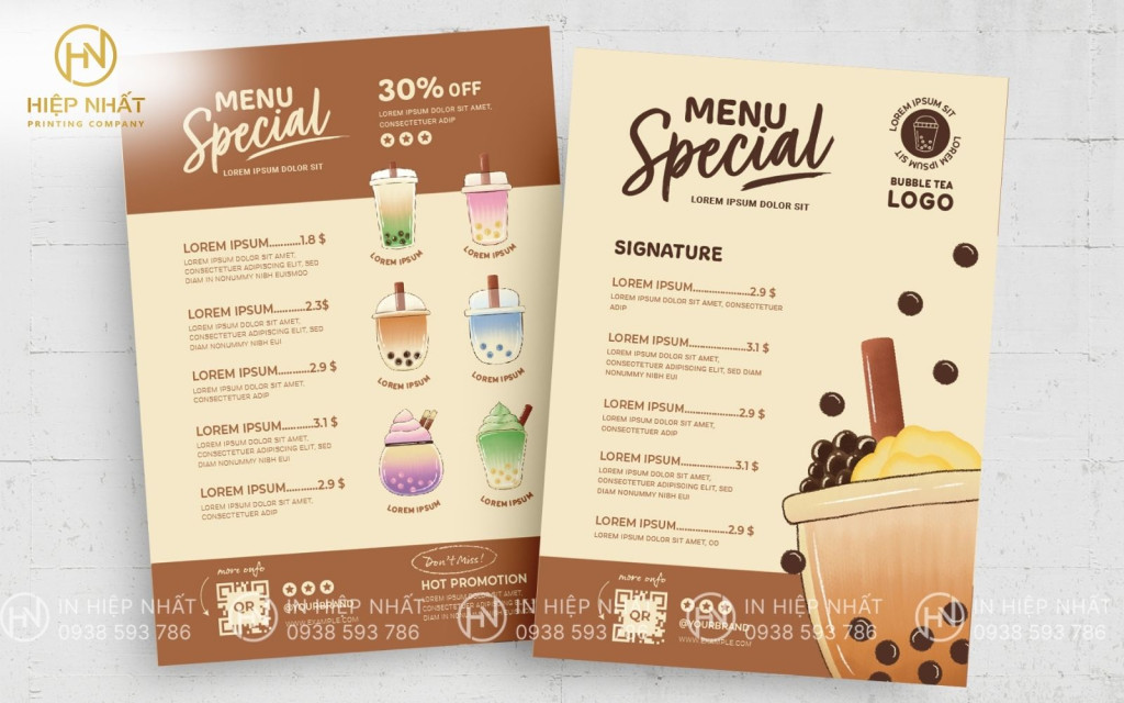 Menu pastel đẹp, hot trend
