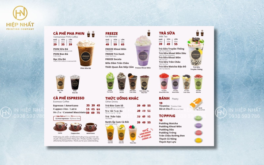 Menu trà sữa đẹp, đơn giản, dễ mang đi Menu trà sữa đẹp, đơn giản, dễ mang đi