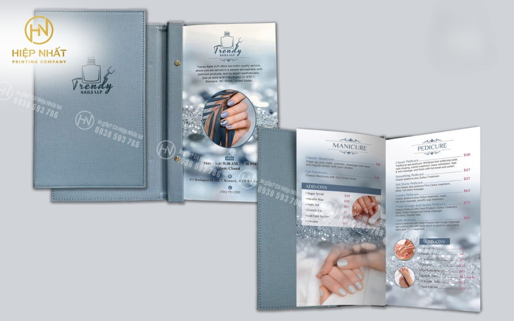 Menu spa tone xám bạc ấn tượng, chuyên nghiệp Menu spa tone xám bạc ấn tượng, chuyên nghiệp
