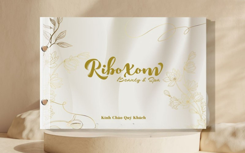 Mẫu menu khổ ngang đơn giản cho tiệm Riboxom Mẫu menu khổ ngang đơn giản cho tiệm Riboxom