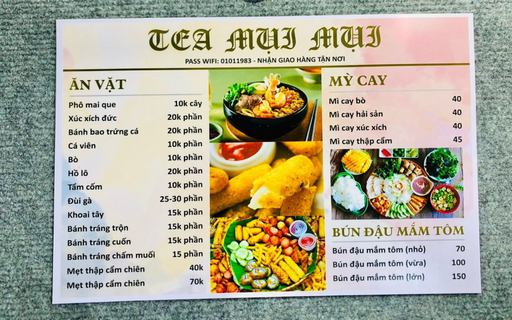 Mẫu in menu quán mỳ cay hấp dẫn, đầy đủ món Mẫu in menu quán mỳ cay hấp dẫn, đầy đủ món