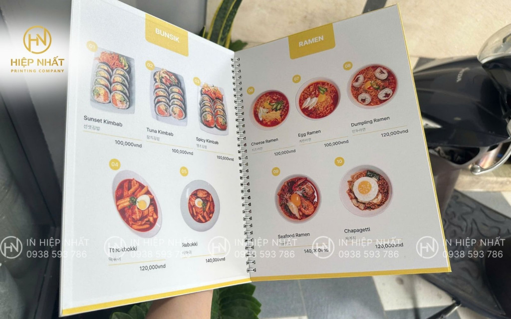 Mẫu menu ăn vặt đẹp dành cho tiệm ăn Hàn Quốc Mẫu menu ăn vặt đẹp dành cho tiệm ăn Hàn Quốc