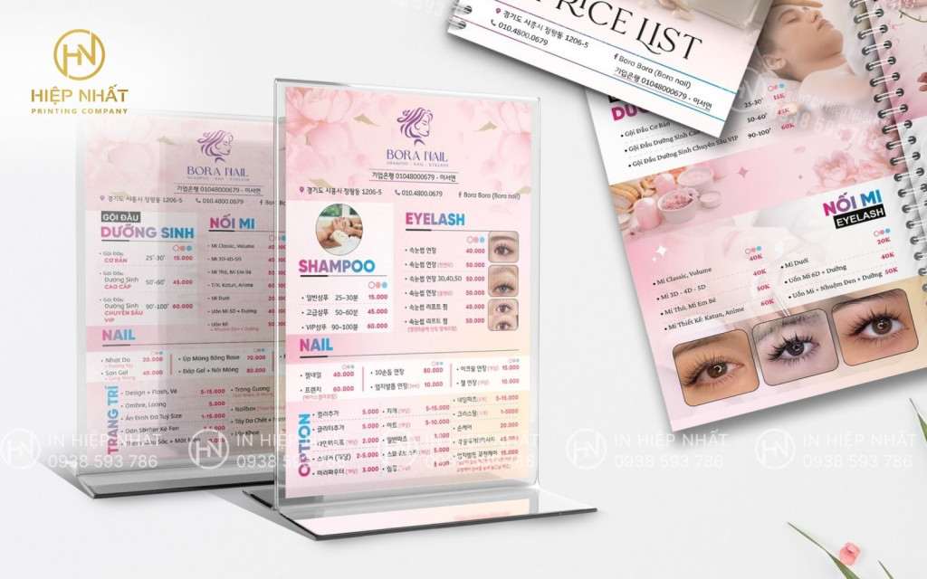 Thiết kế menu để bàn với đa dạng màu sắc bắt mắt Thiết kế menu để bàn với đa dạng màu sắc bắt mắt
