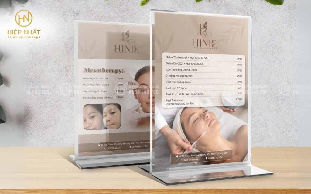 Mẫu bảng giá để bàn giúp khách dễ theo dõi ưu đãi và dịch vụ nổi bật Mẫu bảng giá để bàn giúp khách dễ theo dõi ưu đãi và dịch vụ nổi bật