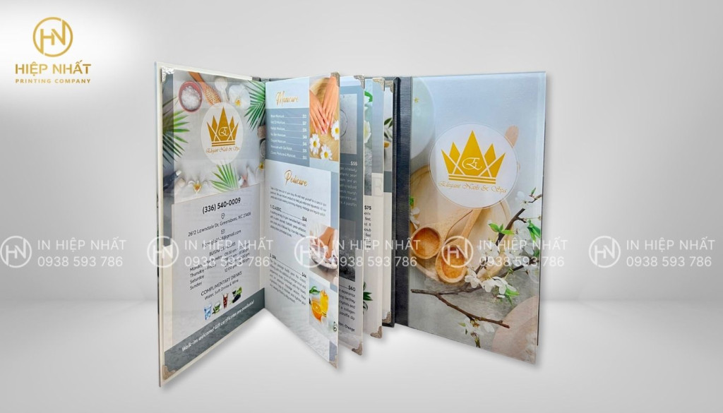 Phần ruột menu có thể in linh hoạt từ 4 – 20 trang Phần ruột menu
