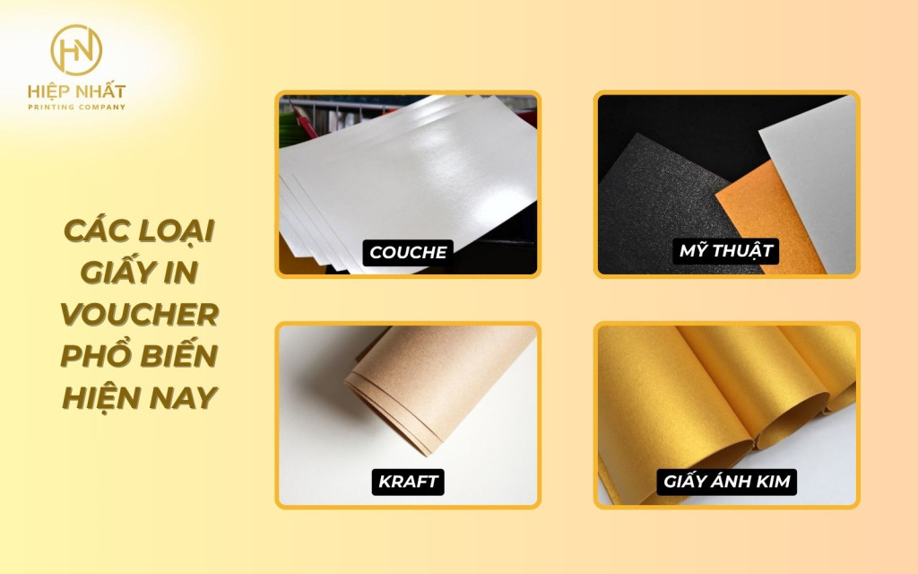 Các chất liệu giấy voucher 