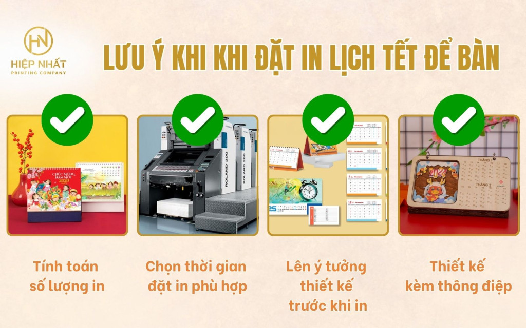 Yếu tố cần quan tâm khi in lịch Tết để bàn Yếu tố cần quan tâm khi in lịch Tết để bàn
