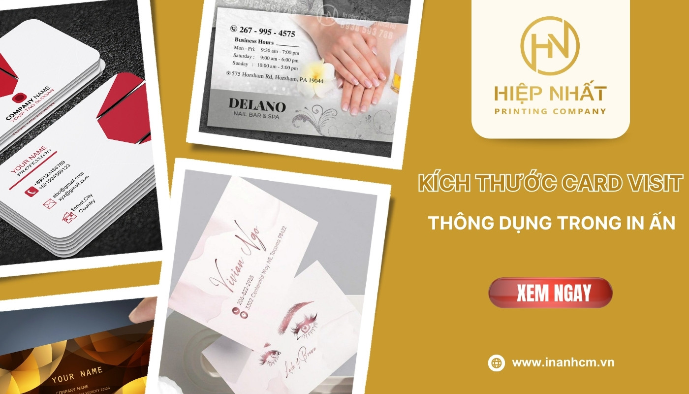 kích thước card visit