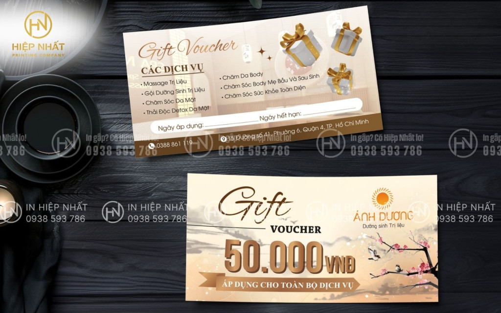 Mẫu in voucher giá rẻ tại TPHCM 