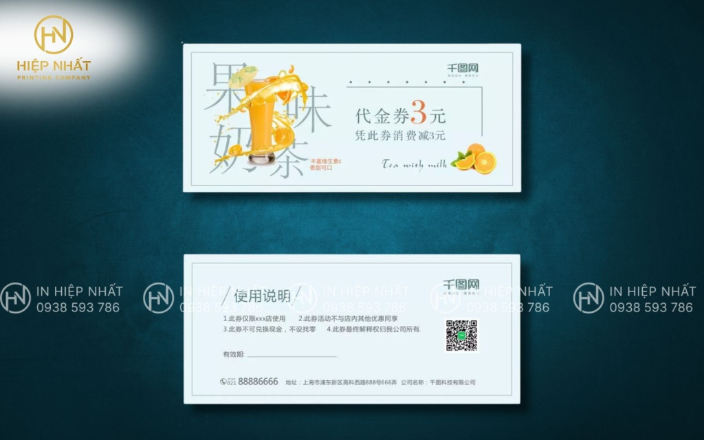 Mẫu voucher HCM cho quán trà sữa