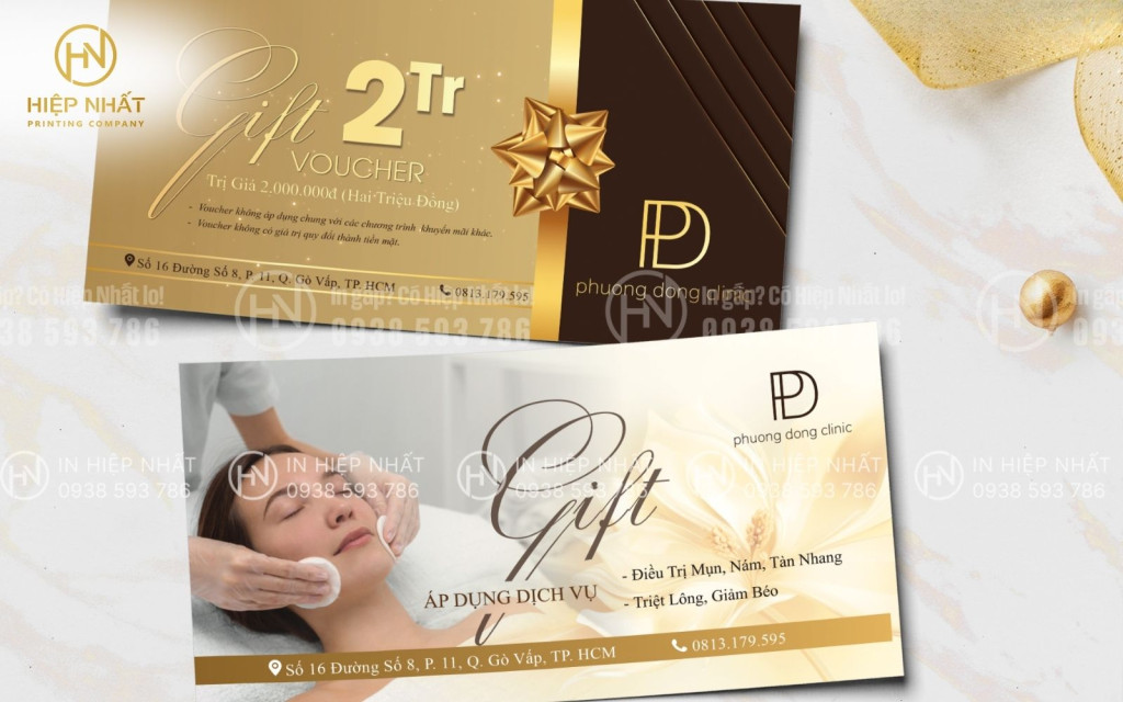Mẫu voucher TPHCM kèm combo 