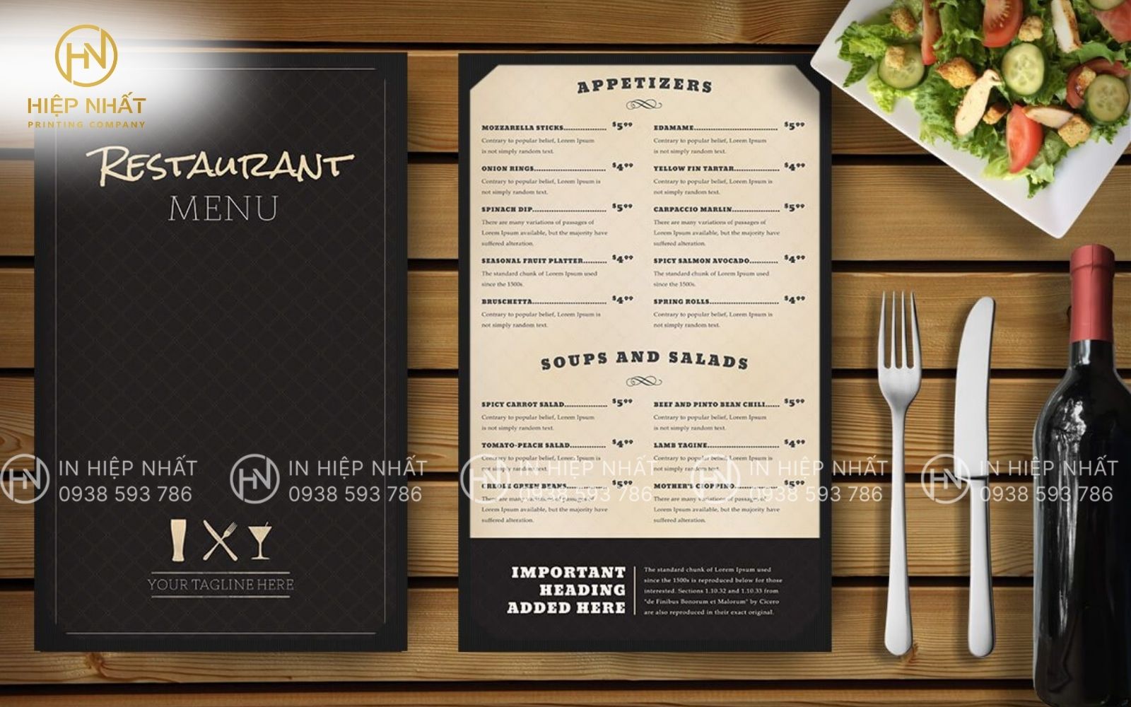 Kích Thước Menu Tiêu Chuẩn Phổ Biến Thông Dụng Hiện Nay