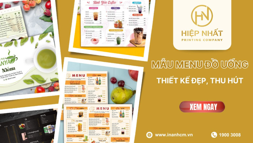 Tổng hợp các mẫu menu đồ uống đẹp, thiết kế thu hút